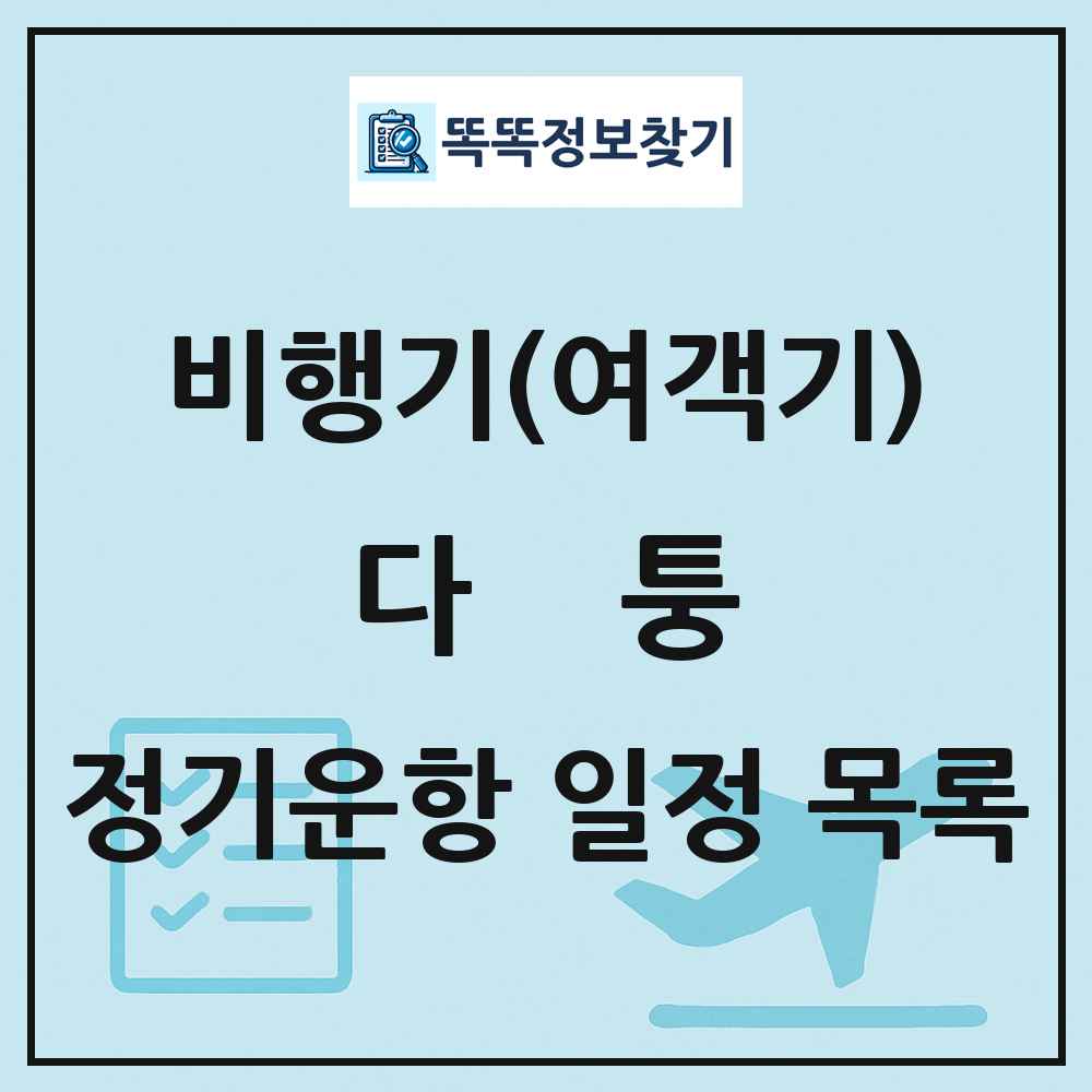 다퉁(Datong) 비행기(여객기) 정기운항 직항 목록