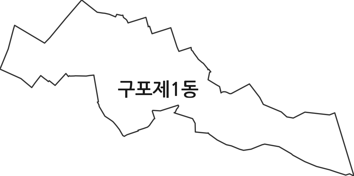 부산광역시 북구 구포제1동 행정동 행정구역 경계 지도