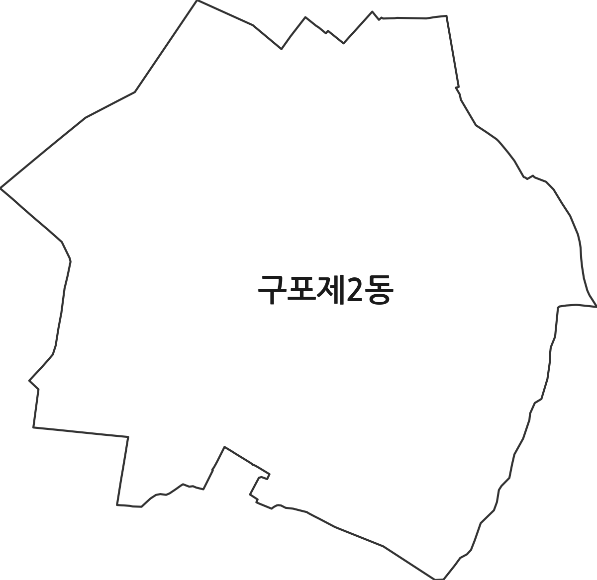 부산광역시 북구 구포제2동 행정동 행정구역 경계 지도