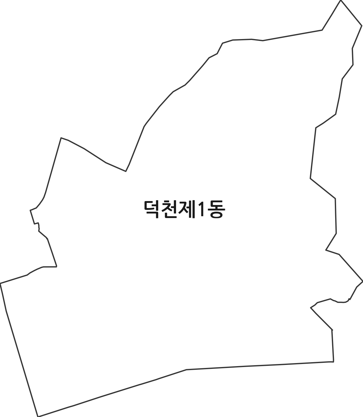 부산광역시 북구 덕천제1동 행정동 행정구역 경계 지도