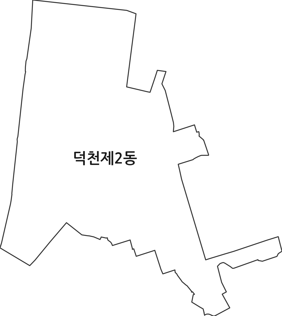 부산광역시 북구 덕천제2동 행정동 행정구역 경계 지도