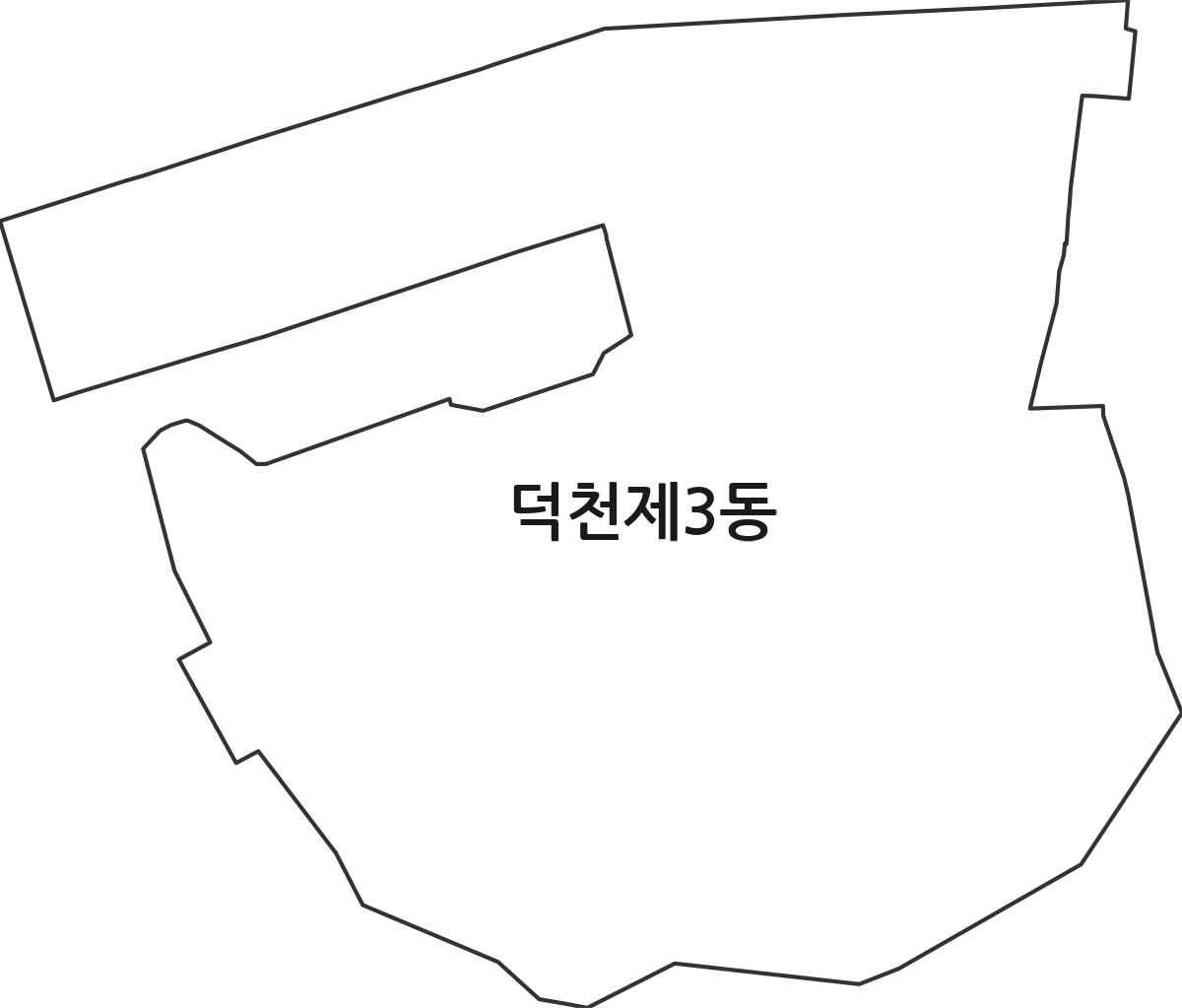 부산광역시 북구 덕천제3동 행정동 행정구역 경계 지도