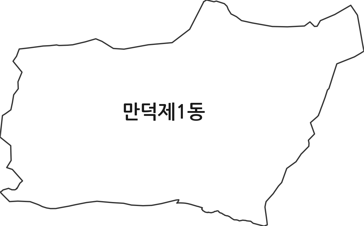 부산광역시 북구 만덕제1동 행정동 행정구역 경계 지도
