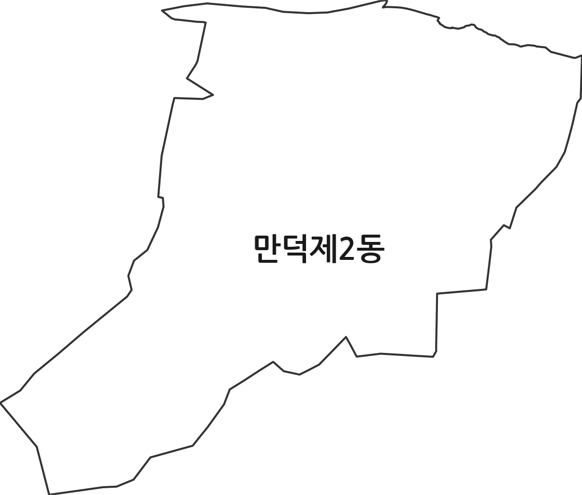 부산광역시 북구 만덕제2동 행정동 행정구역 경계 지도