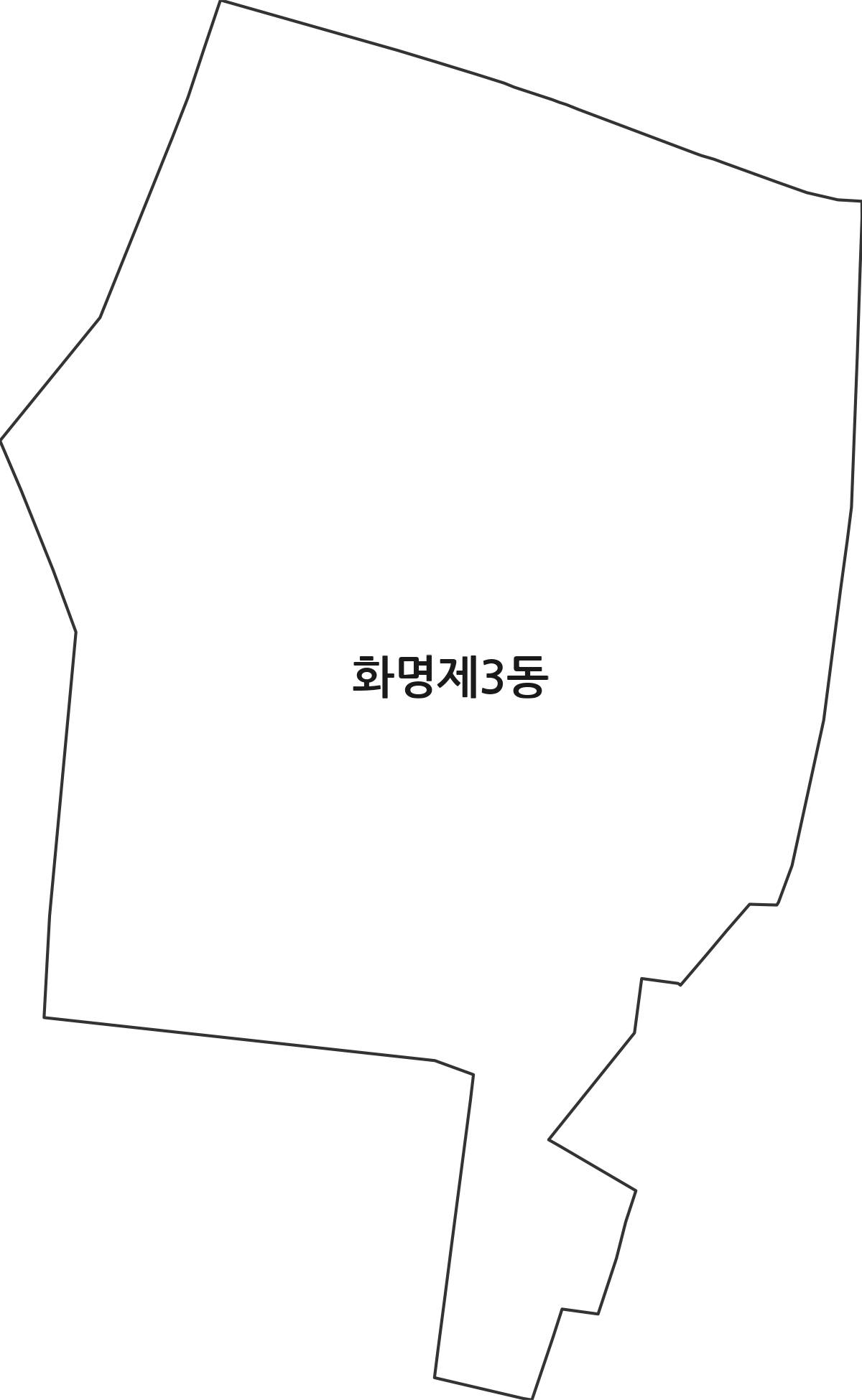 부산광역시 북구 화명제3동 행정동 행정구역 경계 지도
