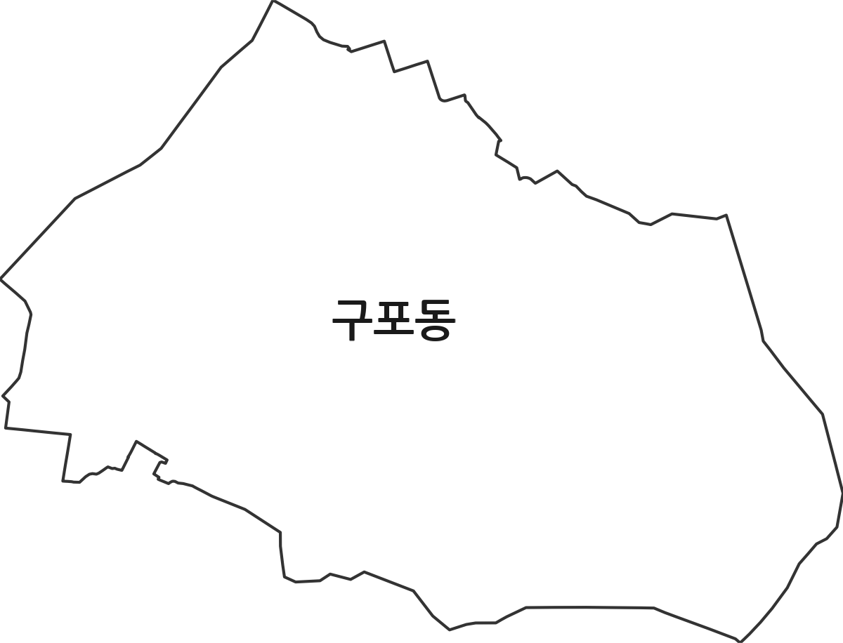 부산광역시 북구 구포동 법정동 행정구역 경계 지도
