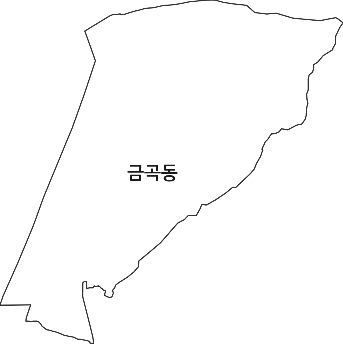 부산광역시 북구 금곡동 법정동 행정구역 경계 지도