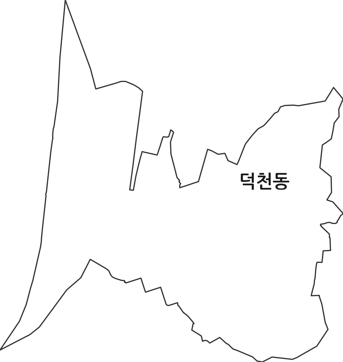 부산광역시 북구 덕천동 법정동 행정구역 경계 지도