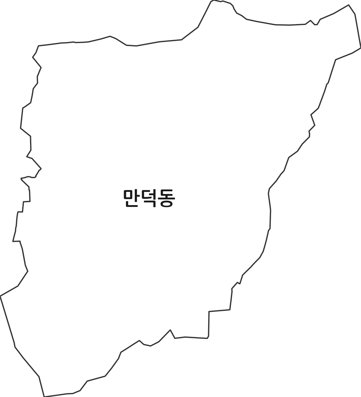 부산광역시 북구 만덕동 법정동 행정구역 경계 지도
