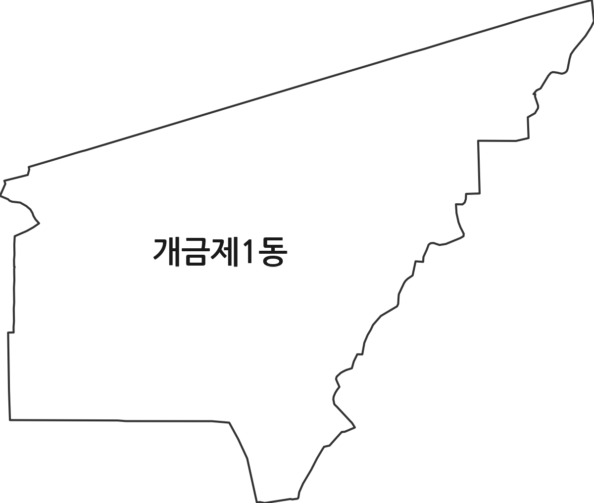 부산광역시 부산진구 개금제1동 행정동 행정구역 경계 지도