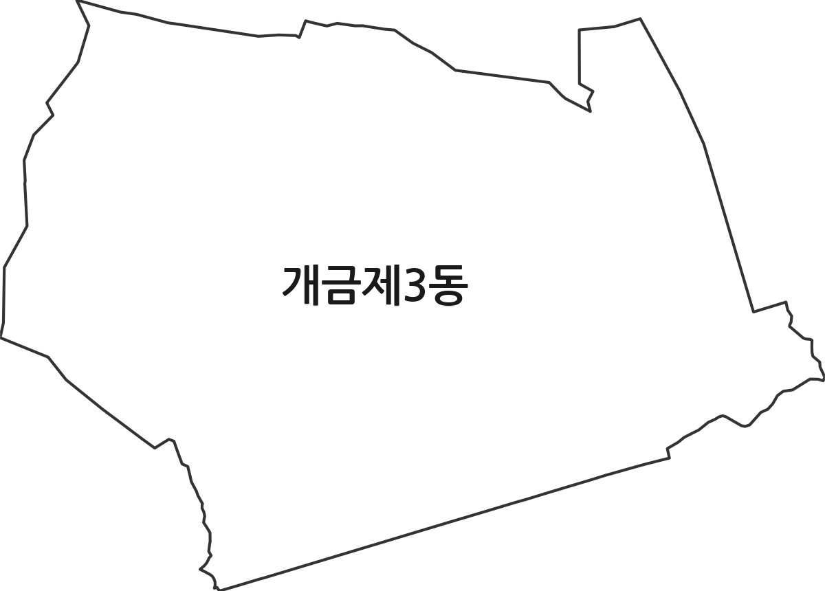 부산광역시 부산진구 개금제3동 행정동 행정구역 경계 지도