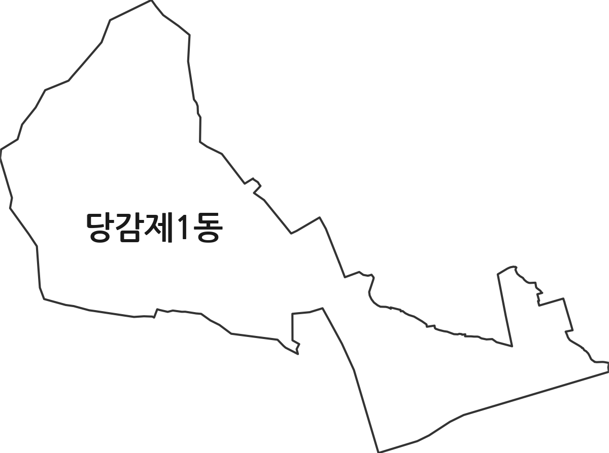 부산광역시 부산진구 당감제1동 행정동 행정구역 경계 지도
