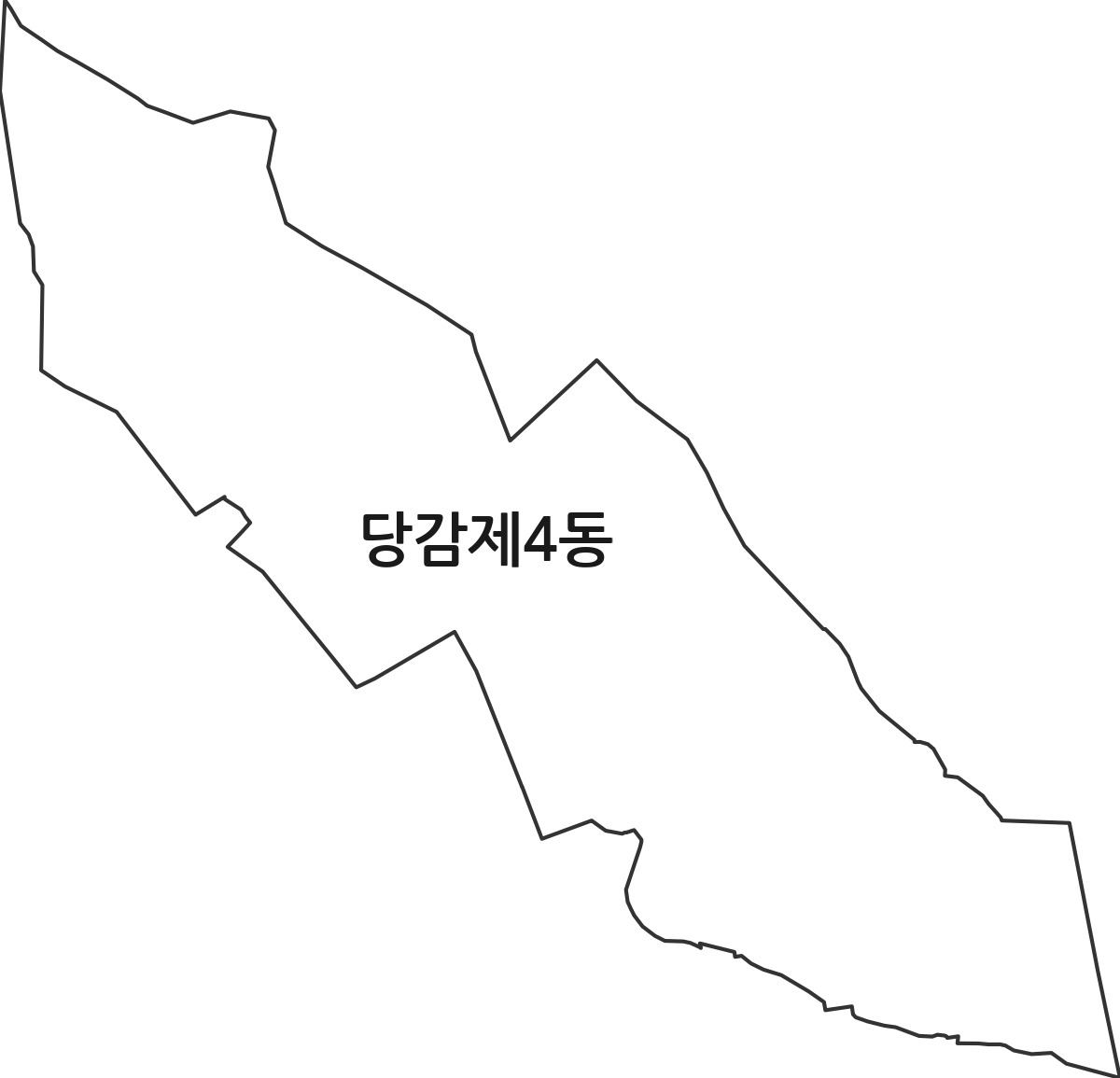 부산광역시 부산진구 당감제4동 행정동 행정구역 경계 지도