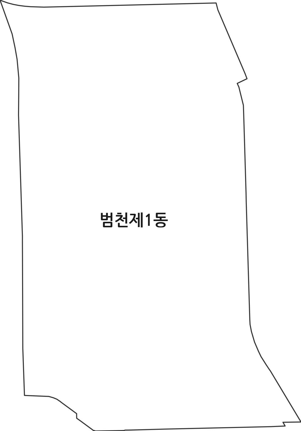 부산광역시 부산진구 범천제1동 행정동 행정구역 경계 지도