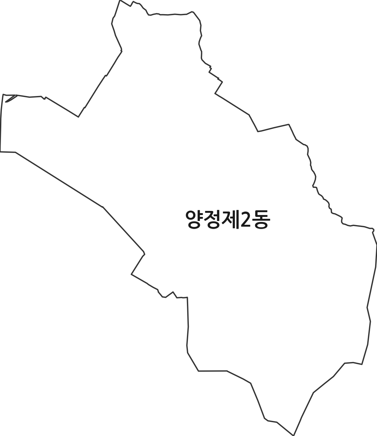 부산광역시 부산진구 양정제2동 행정동 행정구역 경계 지도