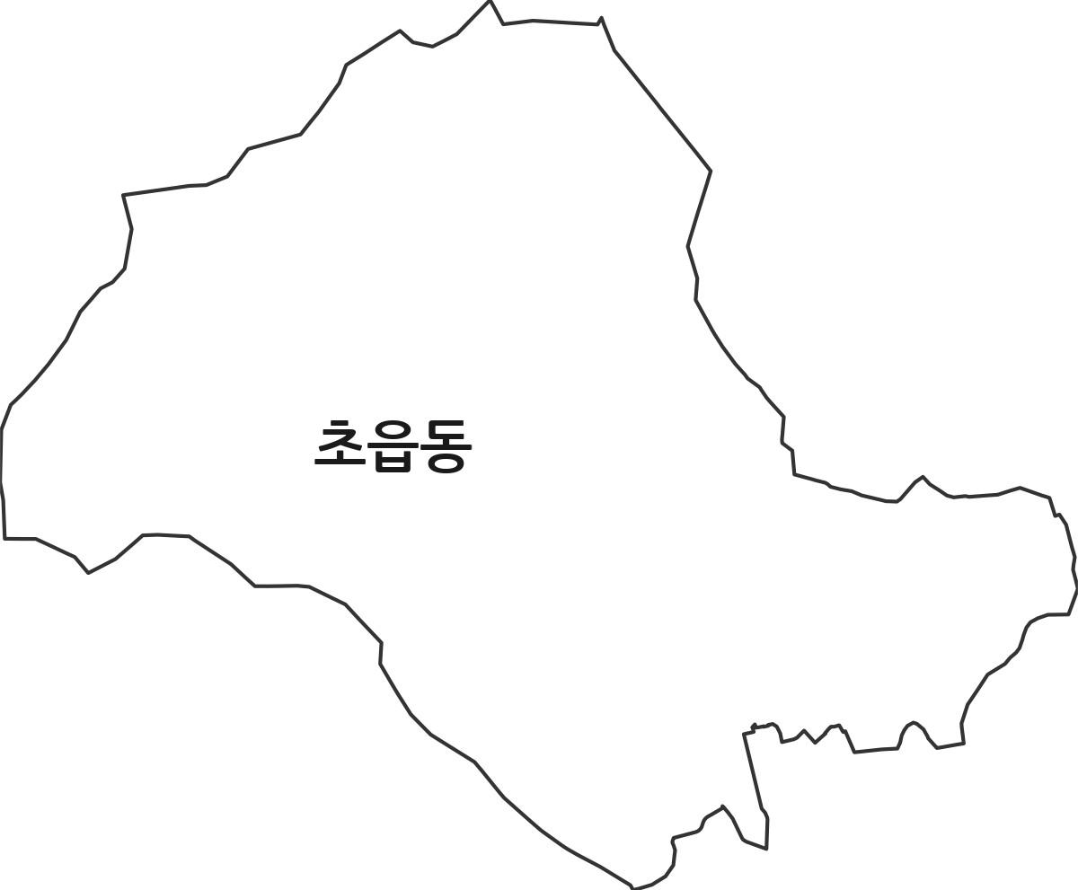 부산광역시 부산진구 초읍동 행정동 행정구역 경계 지도