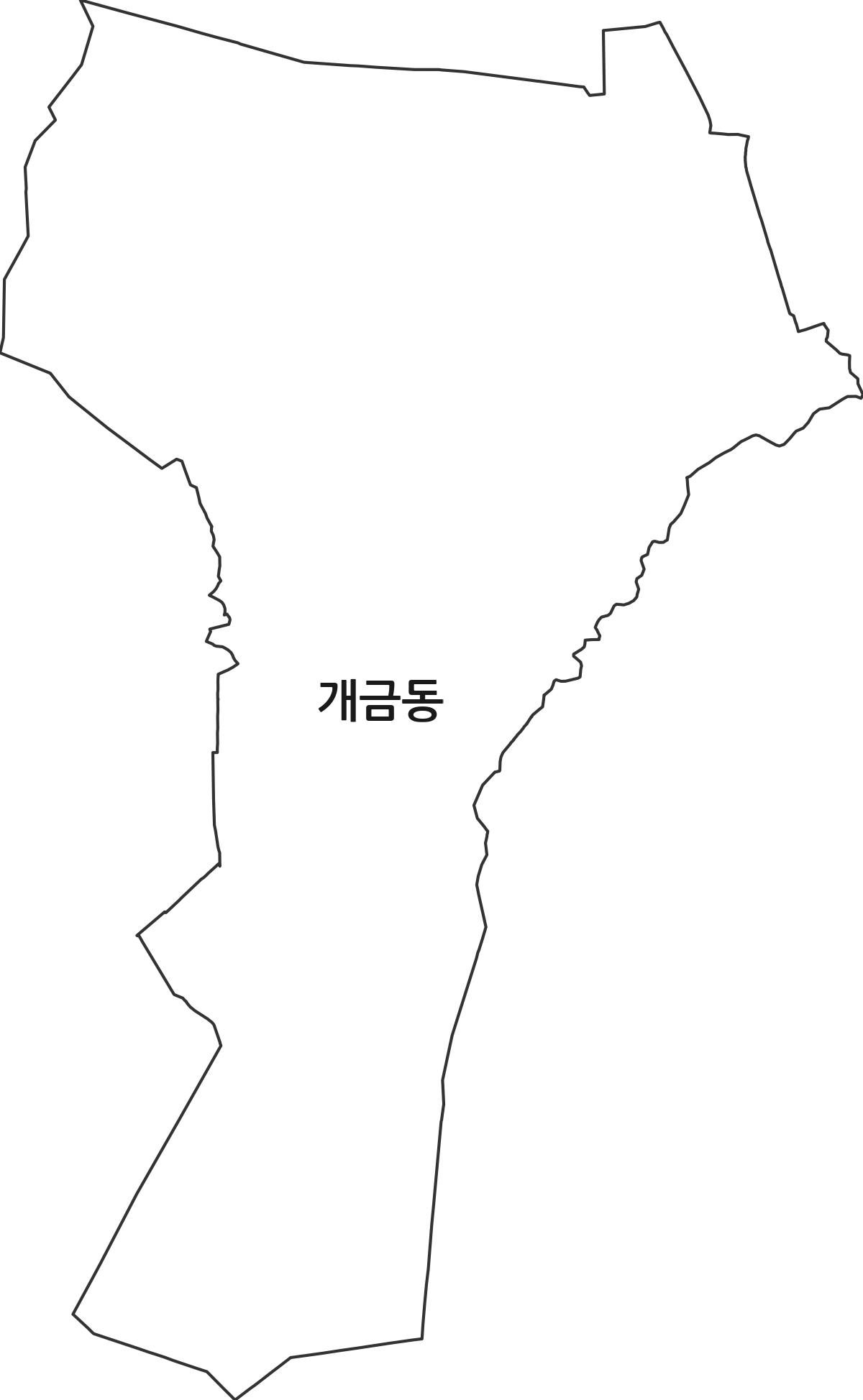부산광역시 부산진구 개금동 법정동 행정구역 경계 지도