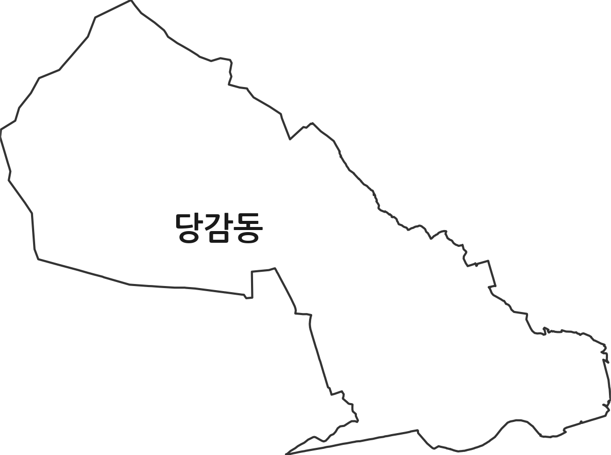 부산광역시 부산진구 당감동 법정동 행정구역 경계 지도