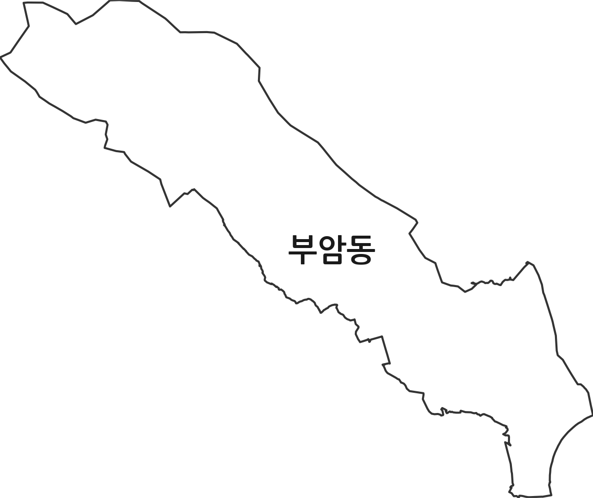 부산광역시 부산진구 부암동 법정동 행정구역 경계 지도