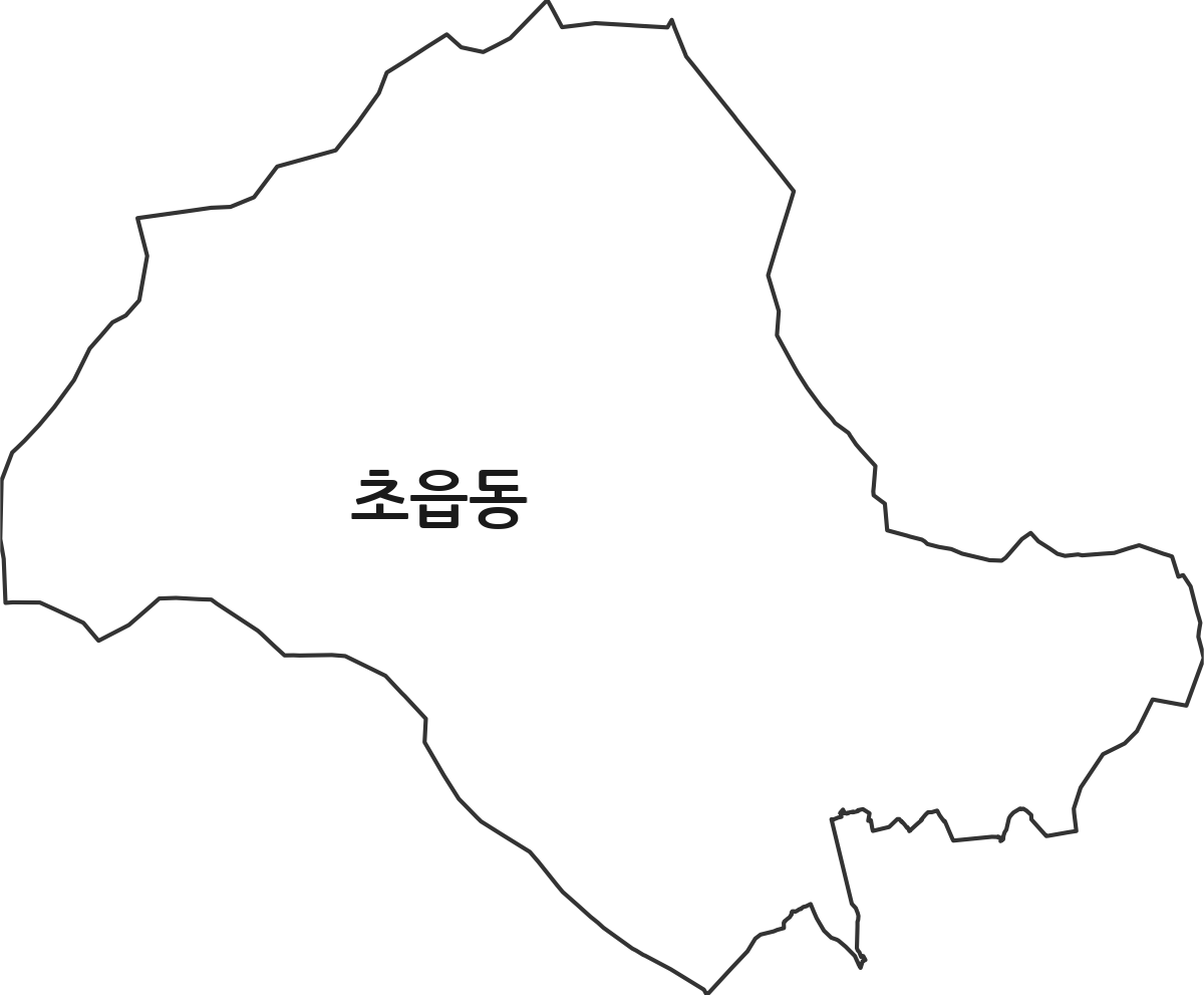 부산광역시 부산진구 초읍동 법정동 행정구역 경계 지도