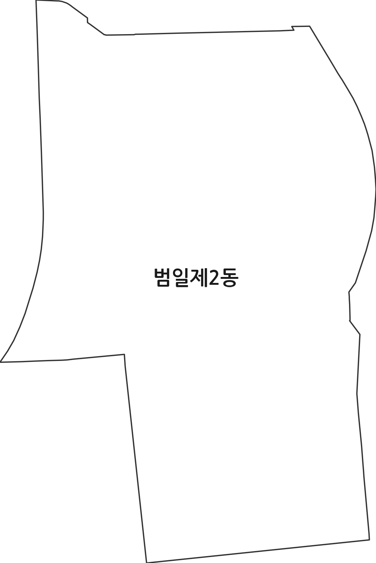 부산광역시 동구 범일제2동 행정동 행정구역 경계 지도