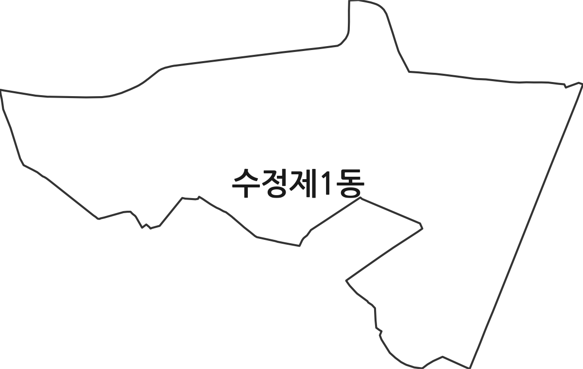 부산광역시 동구 수정제1동 행정동 행정구역 경계 지도