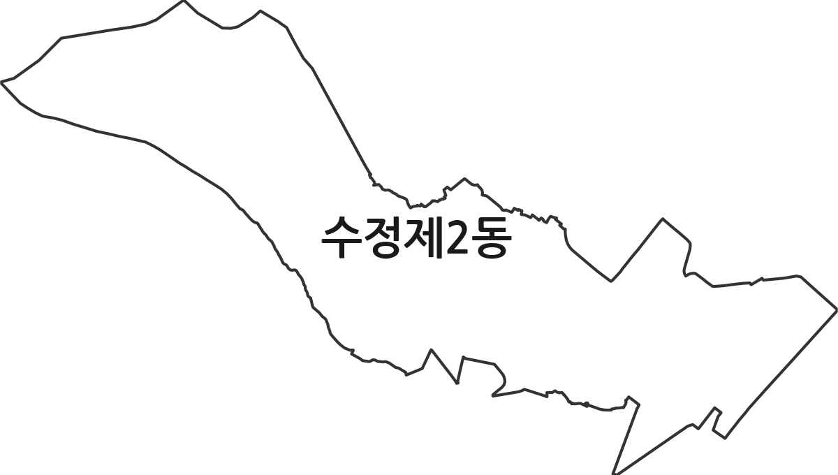 부산광역시 동구 수정제2동 행정동 행정구역 경계 지도