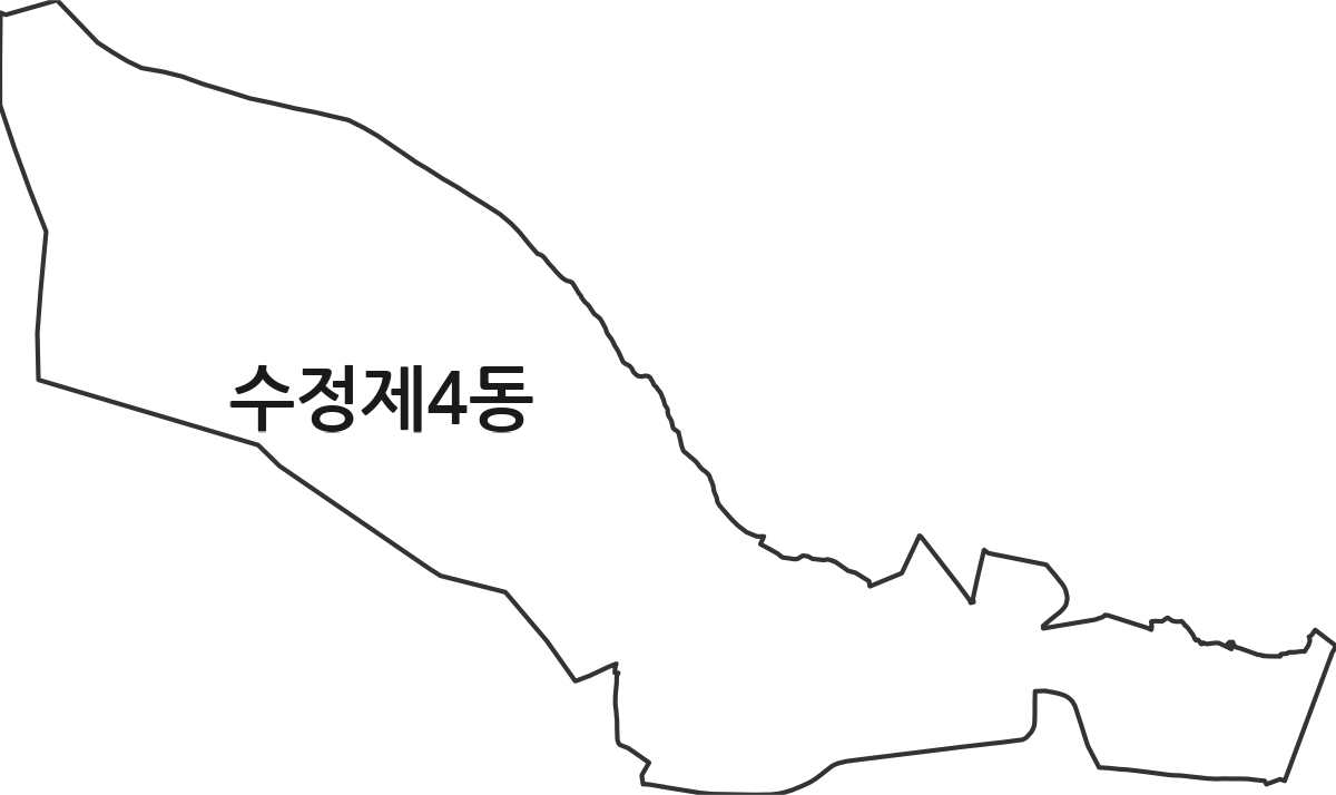 부산광역시 동구 수정제4동 행정동 행정구역 경계 지도