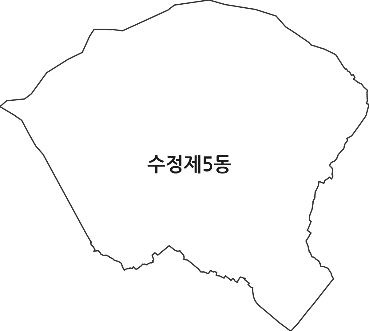 부산광역시 동구 수정제5동 행정동 행정구역 경계 지도
