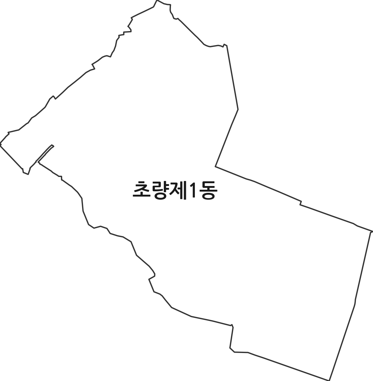 부산광역시 동구 초량제1동 행정동 행정구역 경계 지도