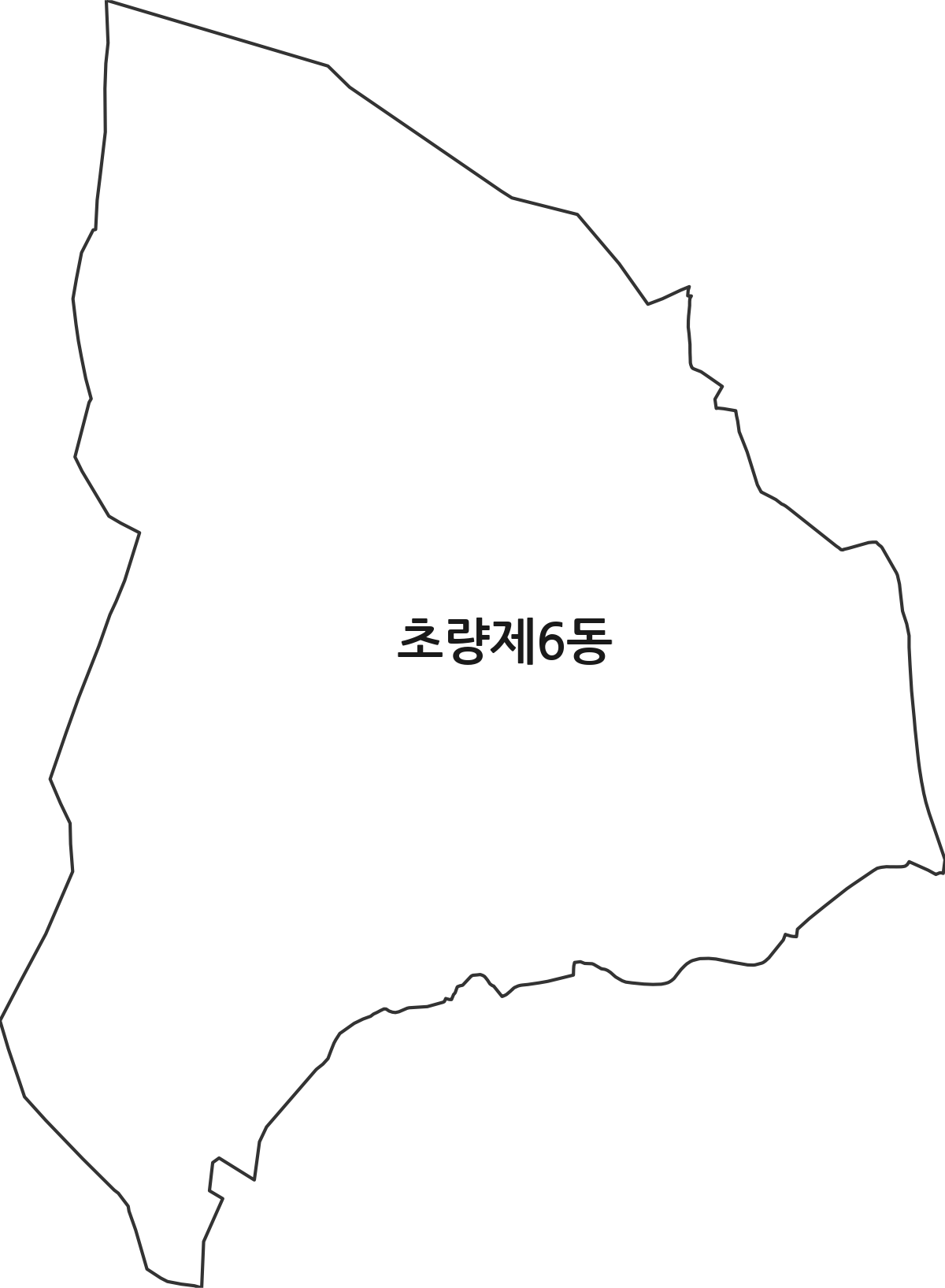 부산광역시 동구 초량제6동 행정동 행정구역 경계 지도