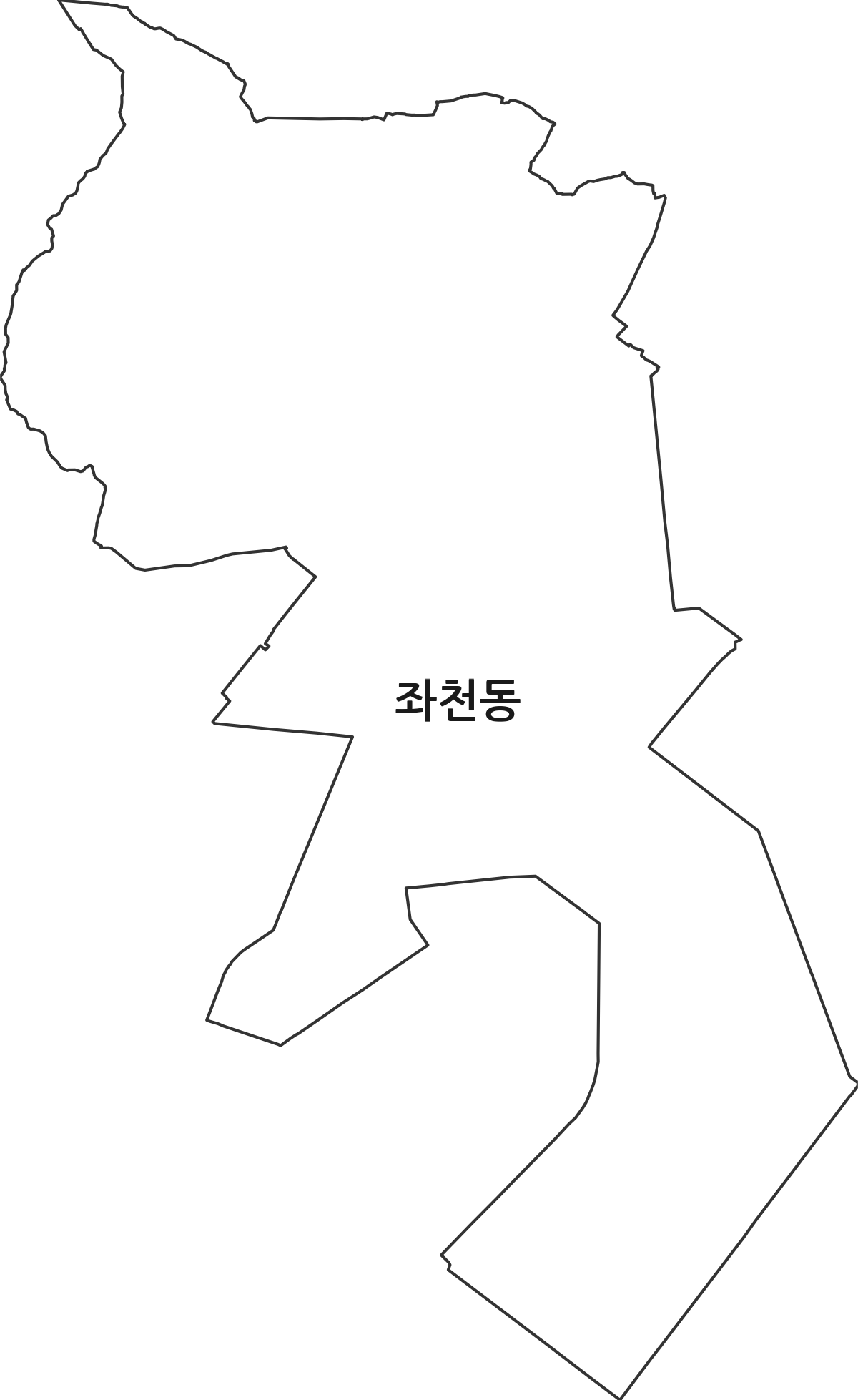 부산광역시 동구 좌천동 법정동 행정구역 경계 지도