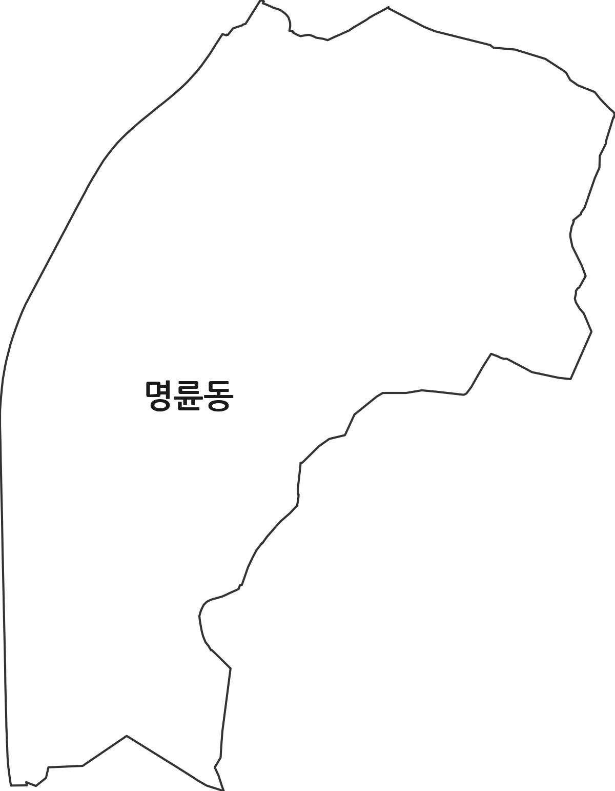 부산광역시 동래구 명륜동 행정동 행정구역 경계 지도