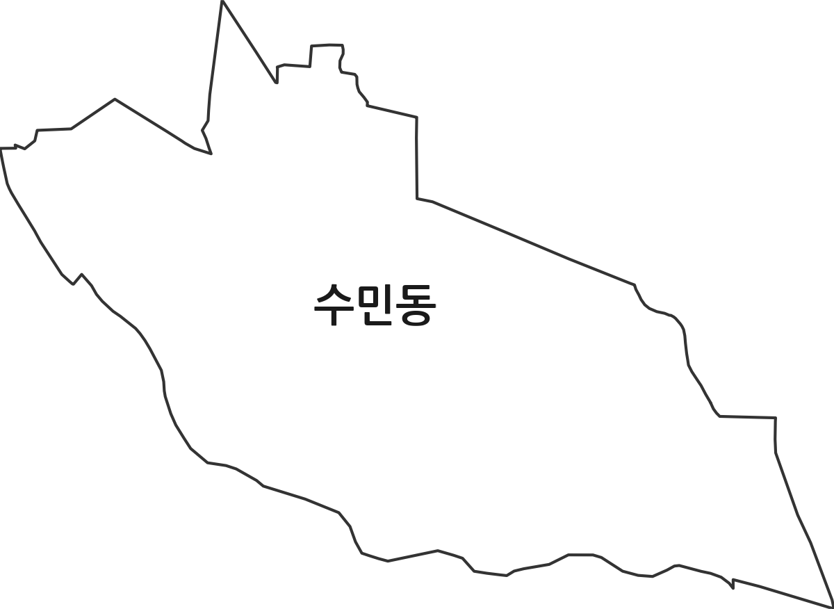 부산광역시 동래구 수민동 행정동 행정구역 경계 지도
