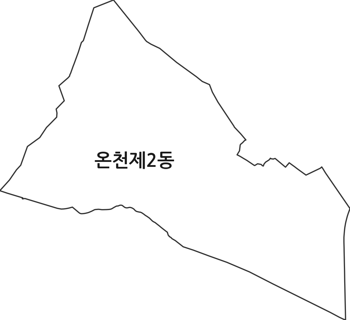 부산광역시 동래구 온천제2동 행정동 행정구역 경계 지도