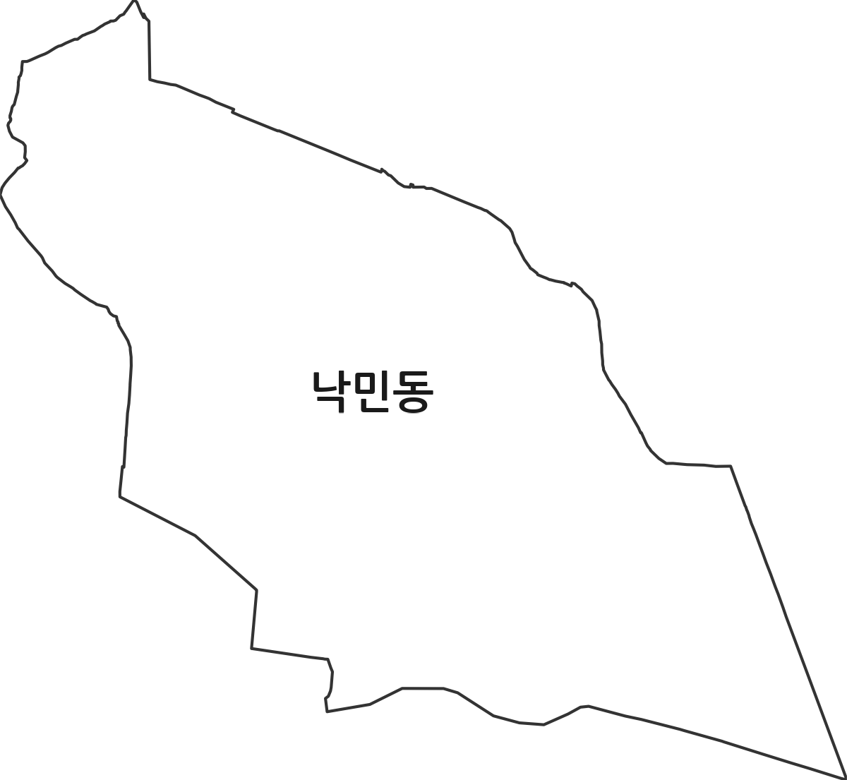 부산광역시 동래구 낙민동 법정동 행정구역 경계 지도