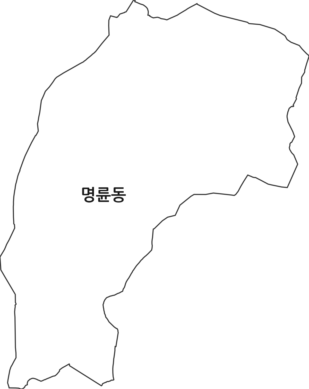부산광역시 동래구 명륜동 법정동 행정구역 경계 지도