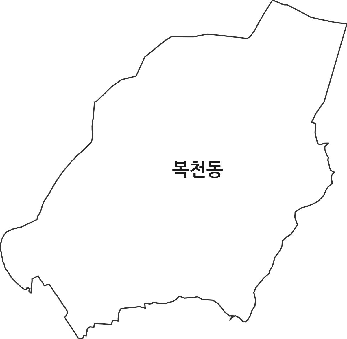 부산광역시 동래구 복천동 법정동 행정구역 경계 지도
