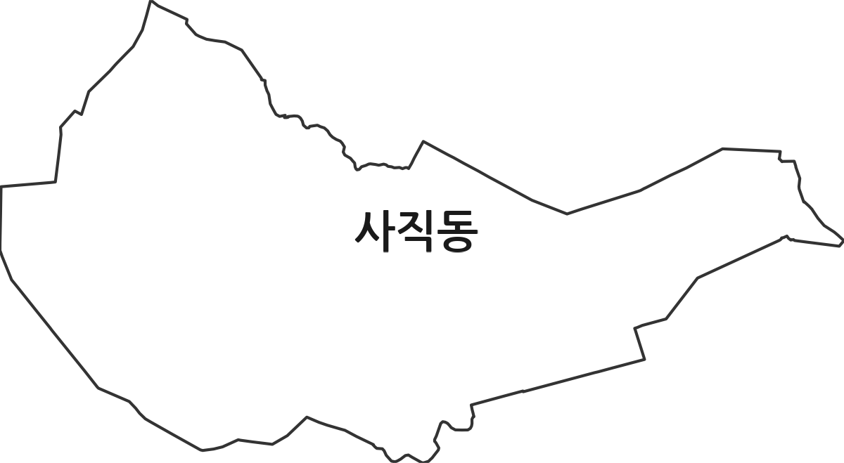 부산광역시 동래구 사직동 법정동 행정구역 경계 지도