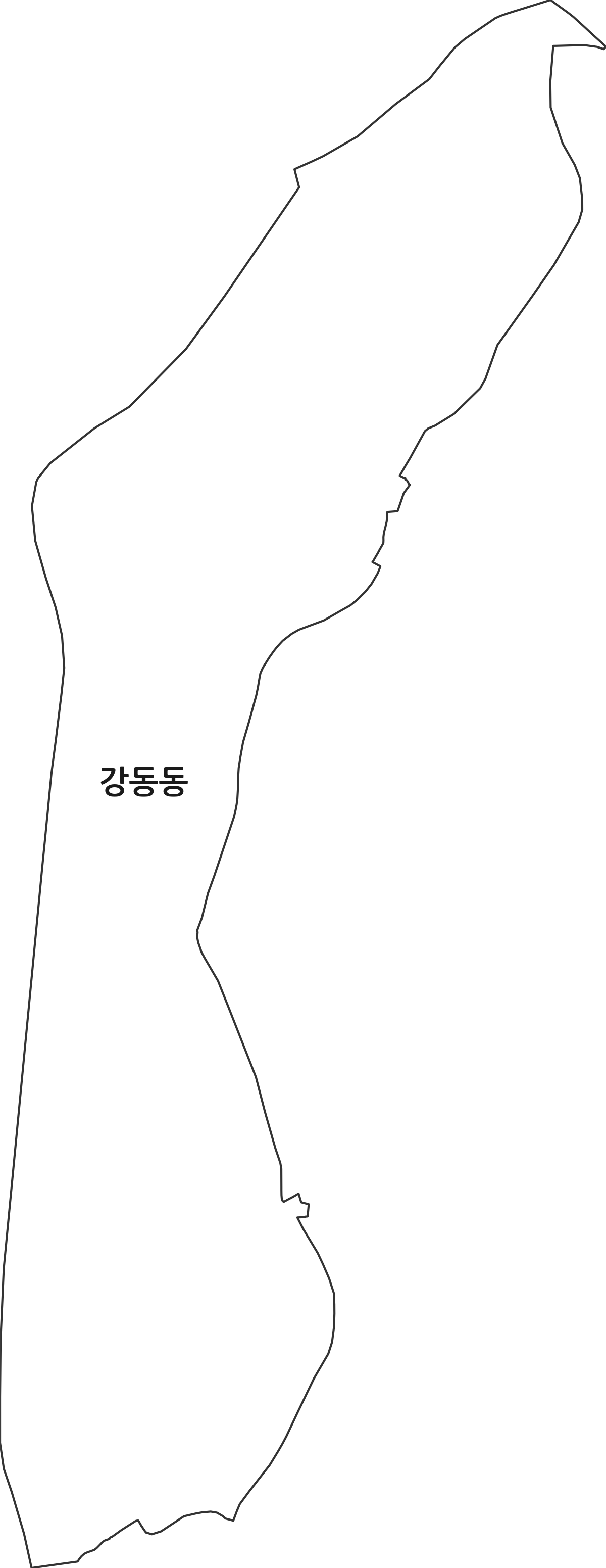 부산광역시 강서구 강동동 행정동 행정구역 경계 지도