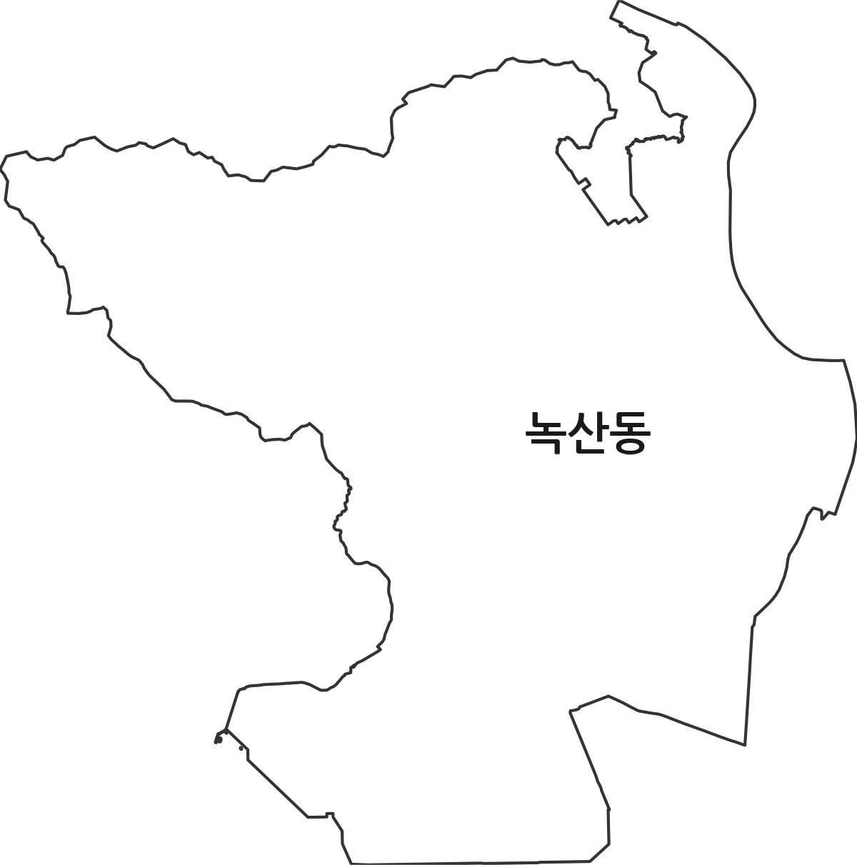 부산광역시 강서구 녹산동 행정동 행정구역 경계 지도