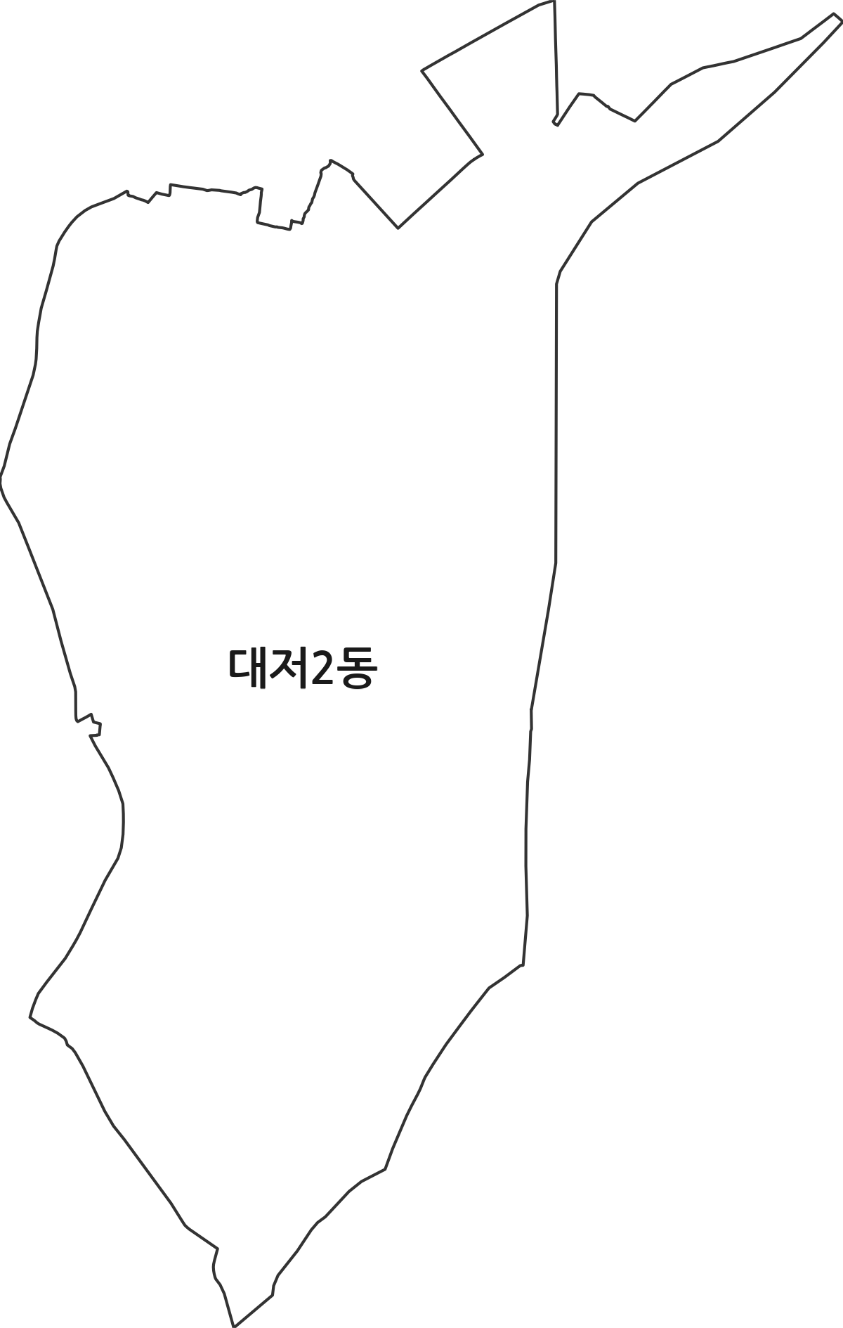 부산광역시 강서구 대저2동 행정동 행정구역 경계 지도