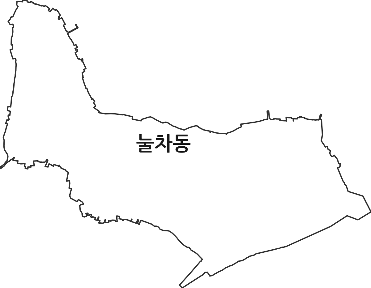 부산광역시 강서구 눌차동 법정동 행정구역 경계 지도