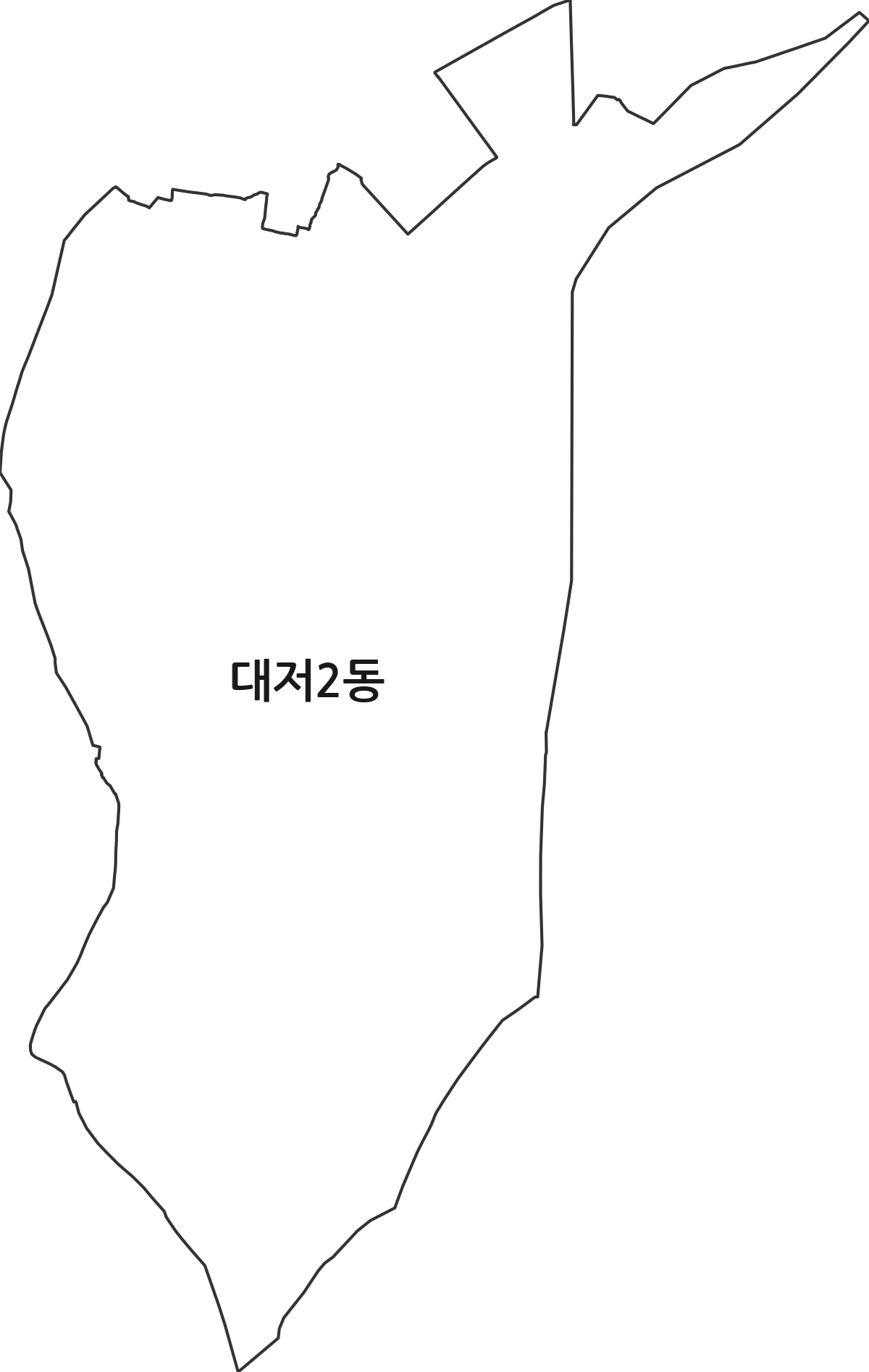 부산광역시 강서구 대저2동 법정동 행정구역 경계 지도
