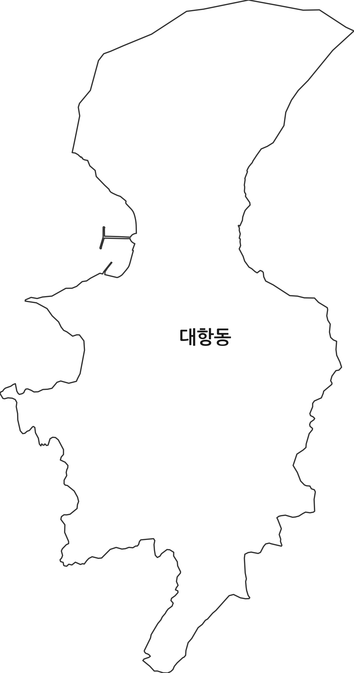부산광역시 강서구 대항동 법정동 행정구역 경계 지도