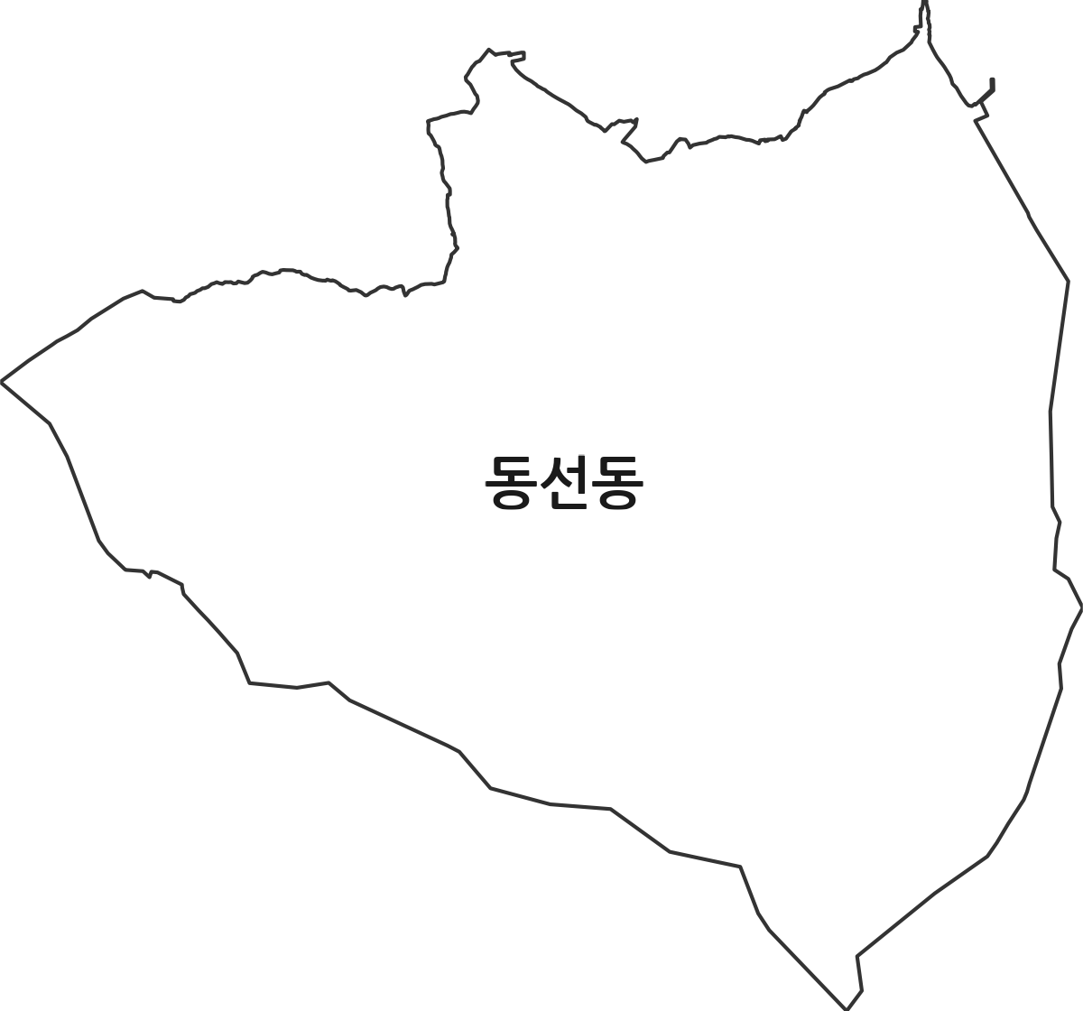 부산광역시 강서구 동선동 법정동 행정구역 경계 지도
