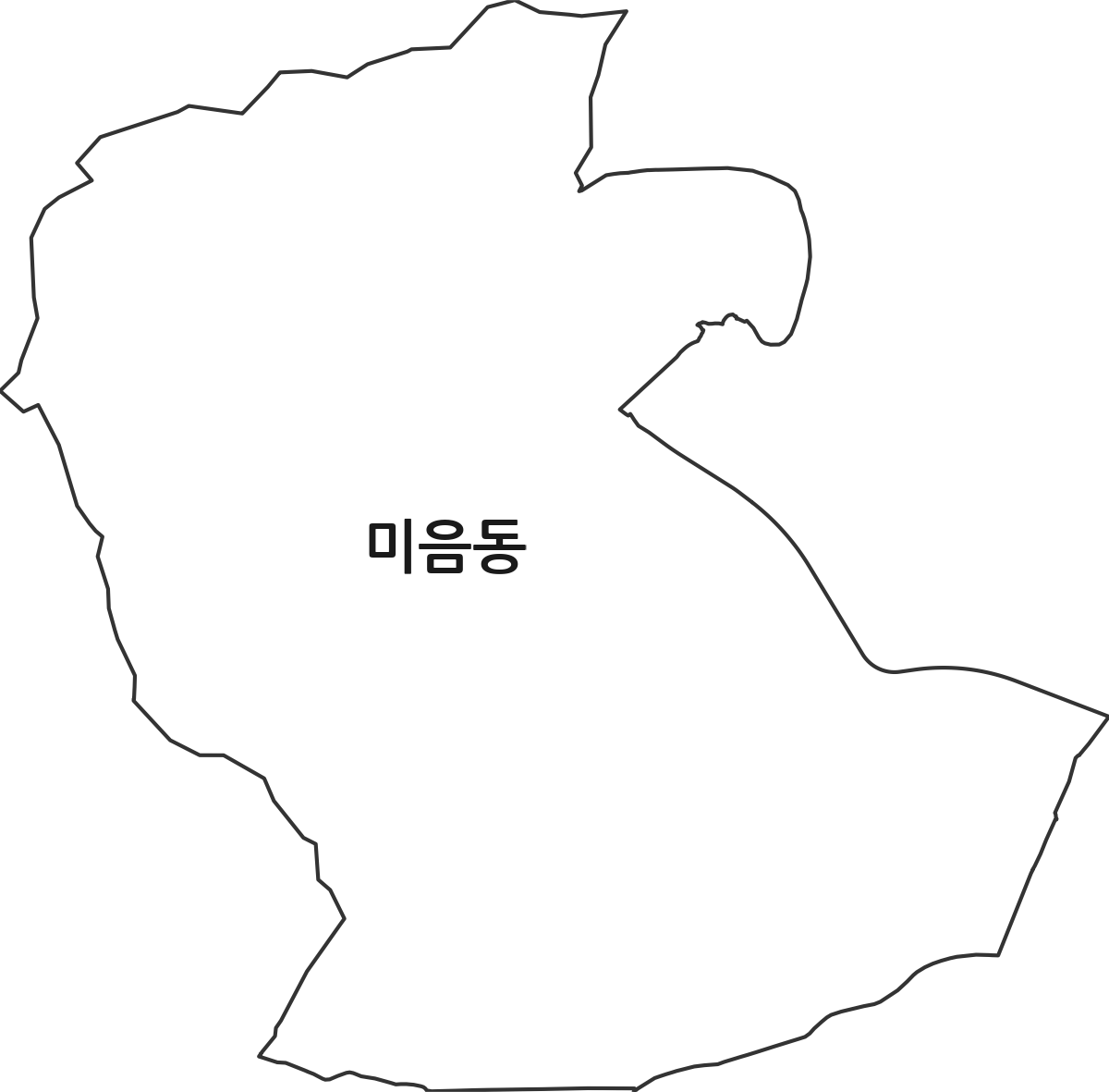 부산광역시 강서구 미음동 법정동 행정구역 경계 지도