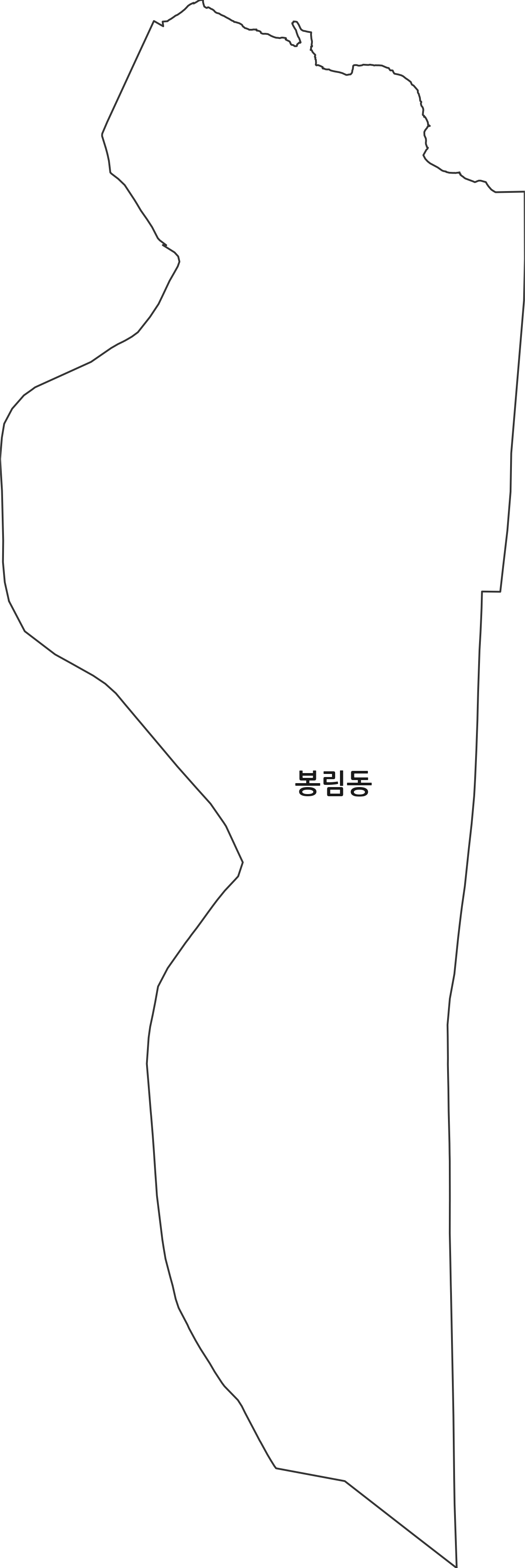 부산광역시 강서구 봉림동 법정동 행정구역 경계 지도