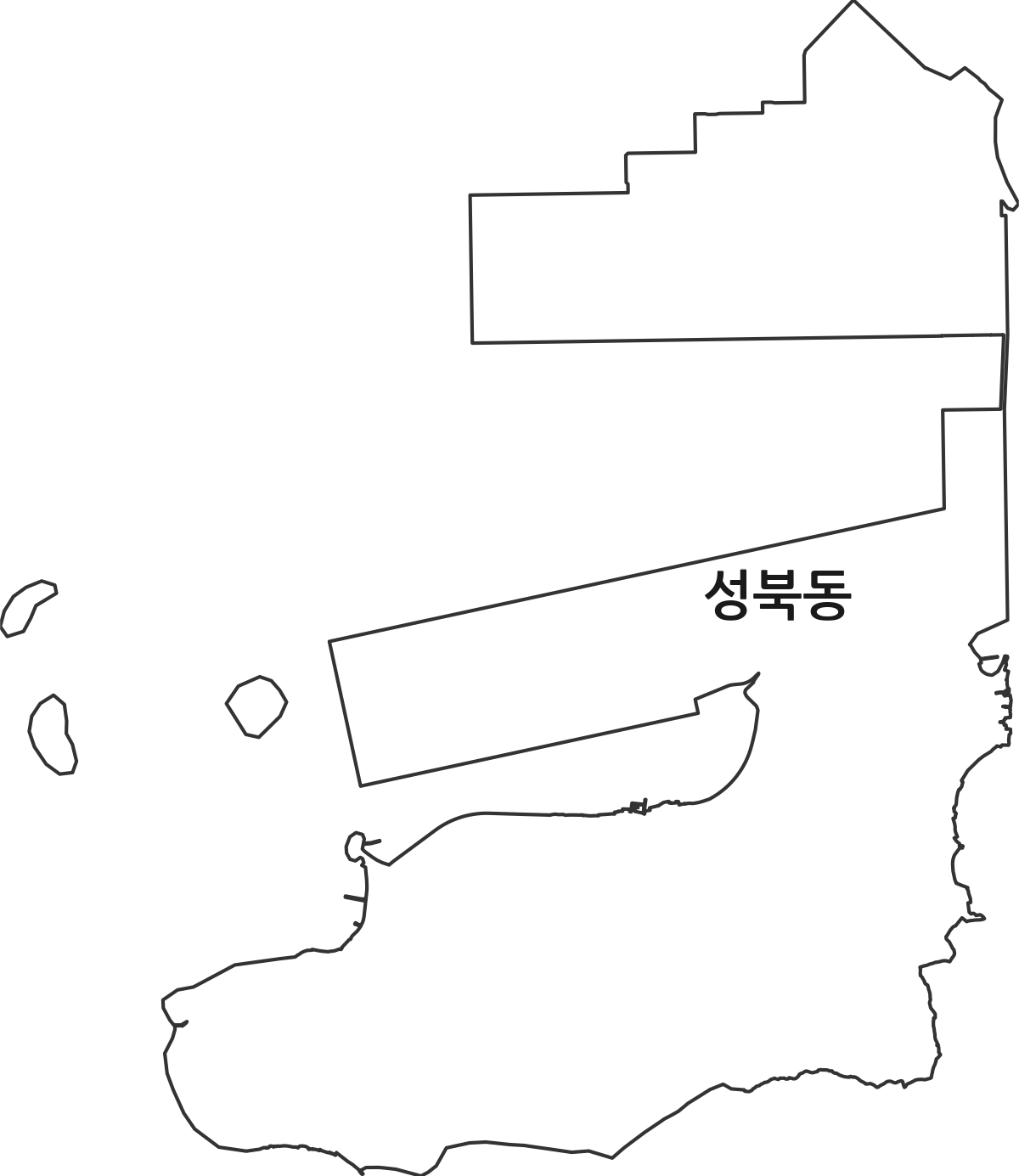 부산광역시 강서구 성북동 법정동 행정구역 경계 지도