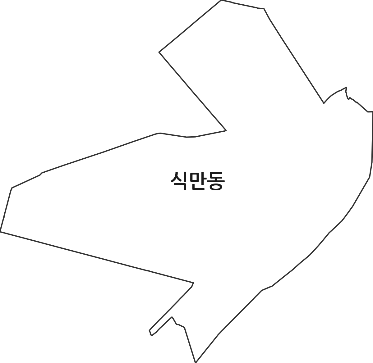 부산광역시 강서구 식만동 법정동 행정구역 경계 지도